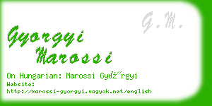 gyorgyi marossi business card